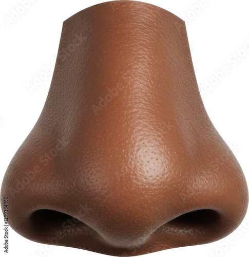 	
human nose and nostril, face part, brown black skin and anatomy, isolated transparent png	
