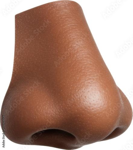 	
human nose and nostril, face part, brown black skin and anatomy, isolated transparent png	
