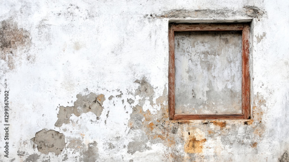 Rustic wooden frame on weathered wall Rustic wooden frame on weathered wall