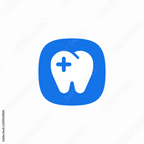 dental addition icon sign vector