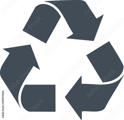 recycle symbol on white background