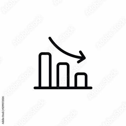 statistics path icon sign vector
