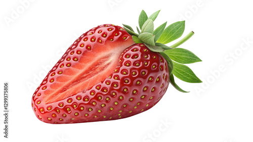 Half Strawberry, Isolated o...