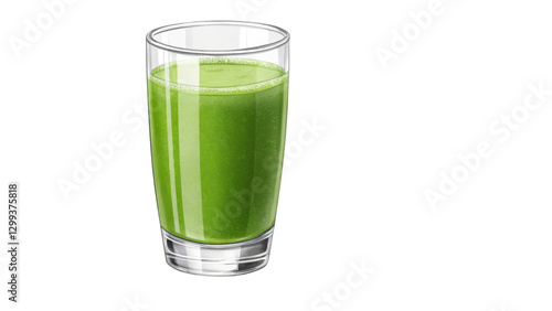 Green Smoothie in Glass, Di...