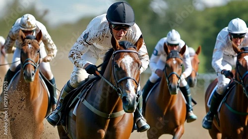 Rider falls from horse during race capturing dramatic moment