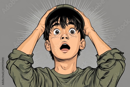 A cartoon character exhibiting amazement and doubt