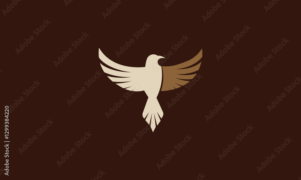 Obraz premium Flying Bird Open Wings Logo