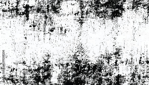 Wallpaper Mural Grunge black and white seamless pattern. Monochrome abstract texture. Background of cracks, scuffs, chips, stains, ink spots, lines. Grunge pattern.  Torontodigital.ca