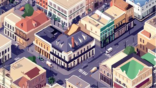 Vibrant New Orleans in 3D Isometric Style .eps