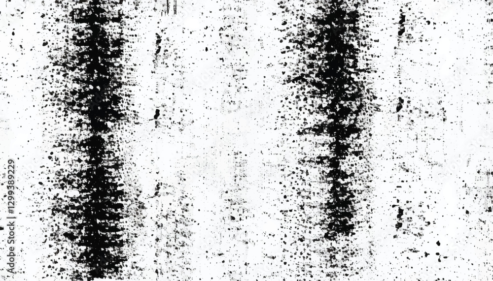 Fototapeta premium Grunge black and white seamless pattern. Monochrome abstract texture. Background of cracks, scuffs, chips, stains, ink spots, lines. Grunge pattern.