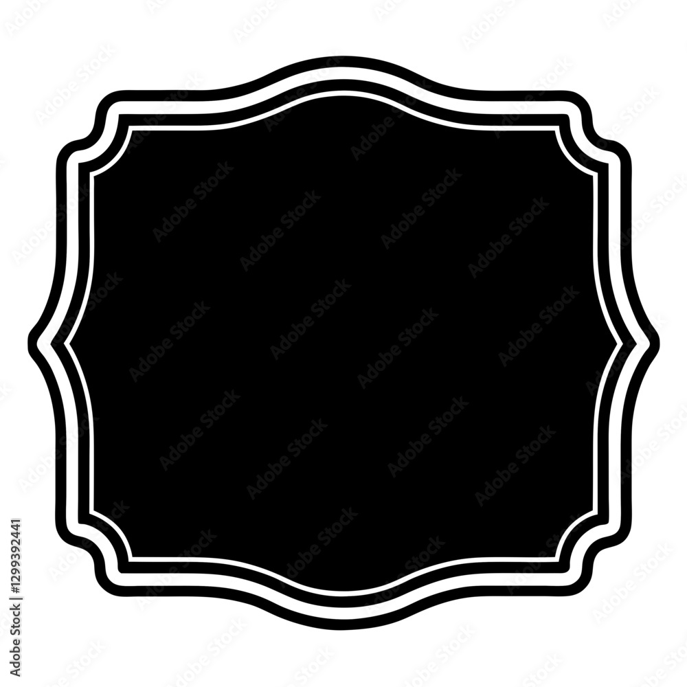 an elegant black frame with a decorative design, perfect for adding text or images. The frame has a classic, ornate shape with intricate detailing, creating a sophisticated and stylish look an elegant black frame with a decorative design, perfect for adding text or images. The frame has a classic, ornate shape with intricate detailing, creating a sophisticated and stylish look