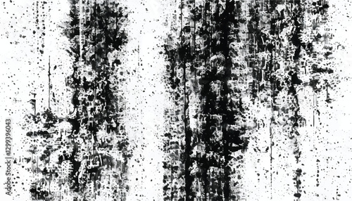 Wallpaper Mural Grunge black and white seamless pattern. Monochrome abstract texture. Background of cracks, scuffs, chips, stains, ink spots, lines. Grunge pattern.  Torontodigital.ca