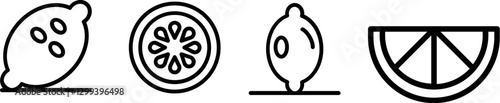 fruit icon set 