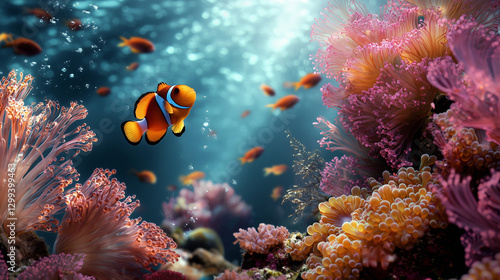 Wallpaper Mural A vibrant coral reef teeming with aquatic life Torontodigital.ca