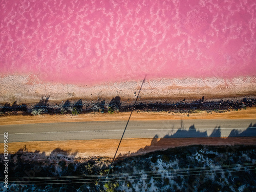 pink lake in the goldfields of esperance western australia