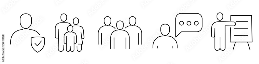 People icon. Group icon set People icon. Group icon set
