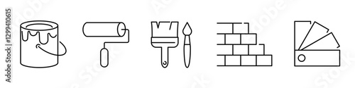 painting icon. painting icon set