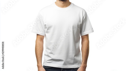 Wallpaper Mural A mockup of a boy wearing a white t-shirt, standing with his feet turned to the front, on a white background.



 Torontodigital.ca