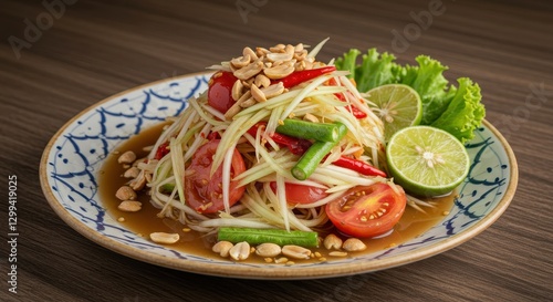 Delectable Thai Green Papaya Salad (Som Tum) photo