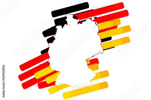 shape of Germany, map silho...