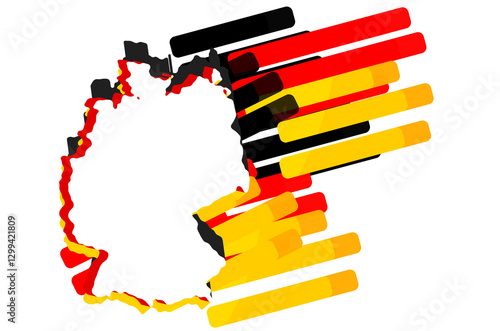 shape of Germany, map silho...