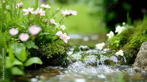 Spring Creek with Blossoms