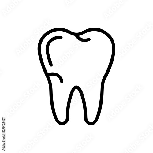 Tooth icon in minimalist style