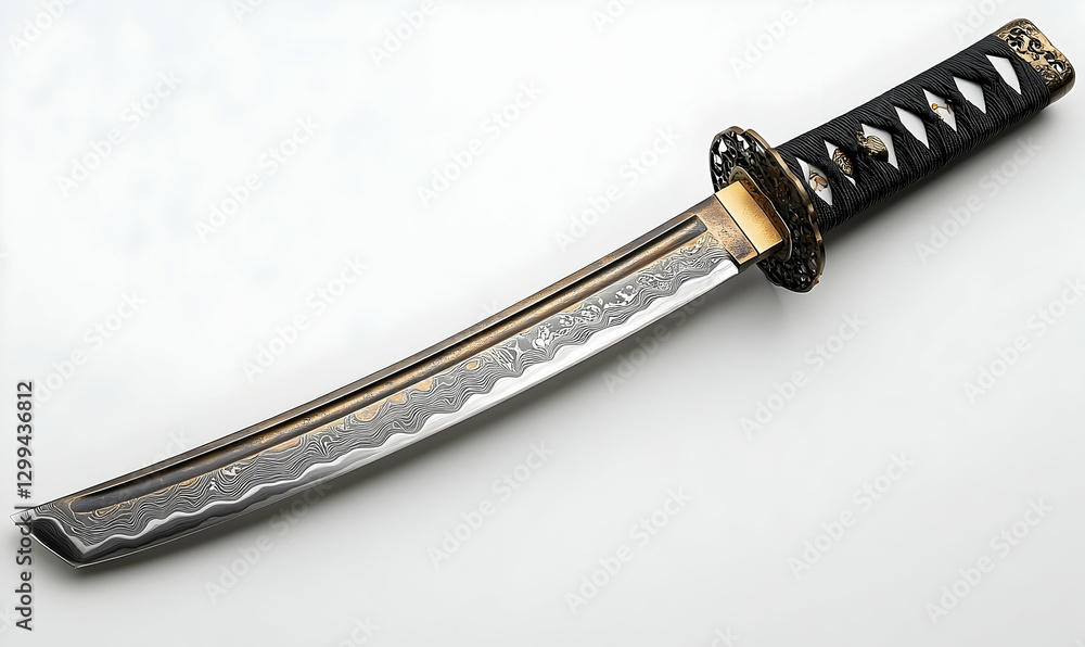 Japanese Sword on White Background Japanese Sword on White Background