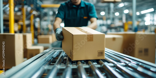 Engineer Preparing Parts for Packaging in Factory Operations