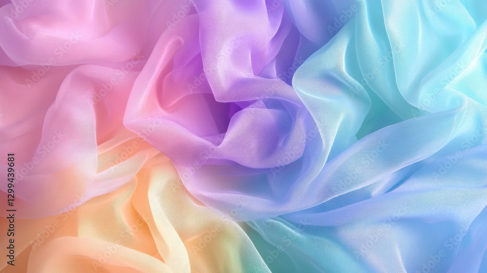 Obraz premium Rainbow Gradient Pastel Fabric Texture
