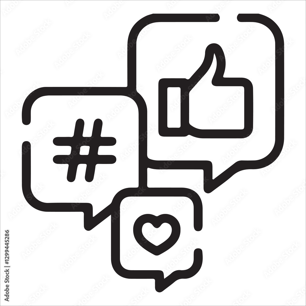 social media interface icons in line style. like, dislike, comment, share, message, thumbs up and save sign. illustration design eps 10. social media interface icons in line style. like, dislike, comment, share, message, thumbs up and save sign. illustration design eps 10.