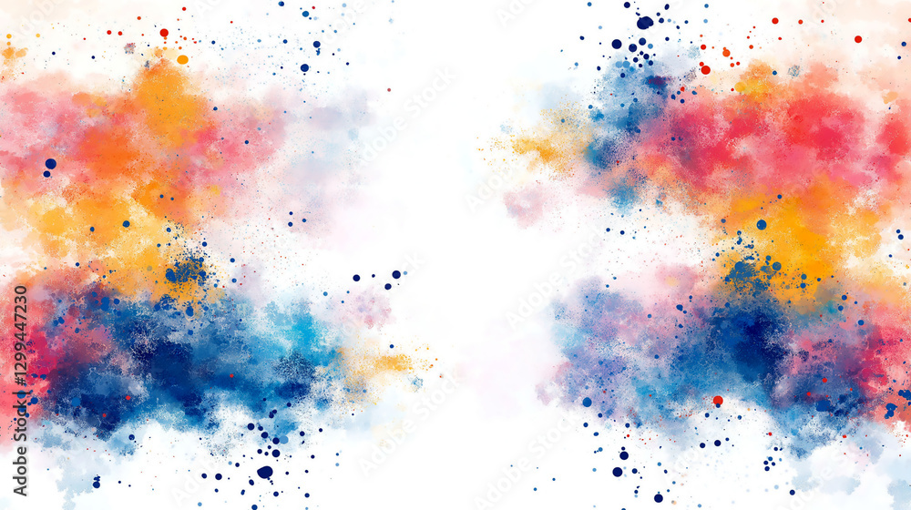 Colorful abstract splash art in vibrant hues fills the canvas Colorful abstract splash art in vibrant hues fills the canvas