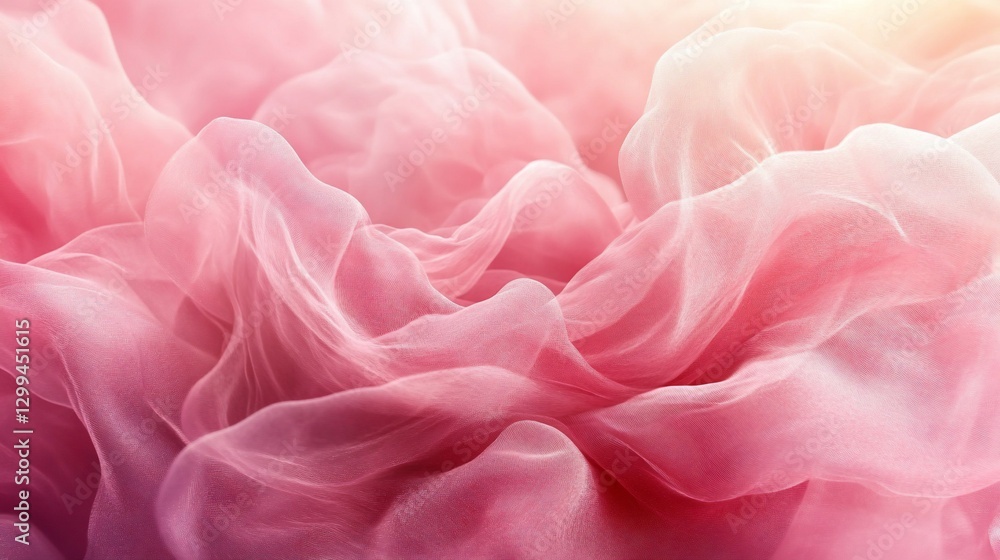 Soft pink fabric with flowing, draped texture. Soft pink fabric with flowing, draped texture.