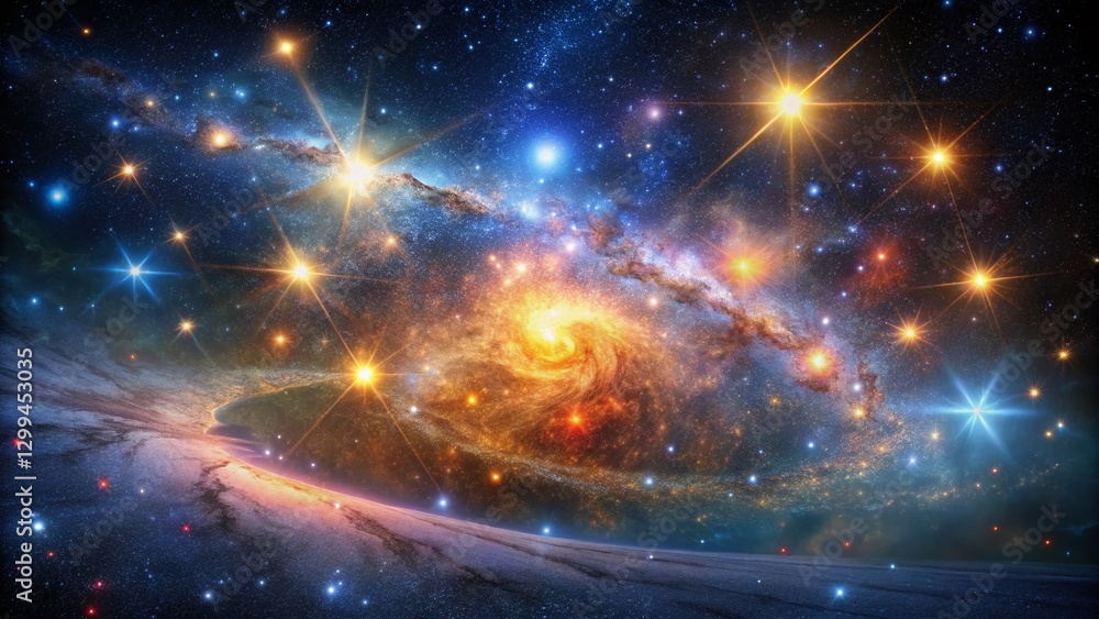 Fototapeta premium Celestial Constellation Aerial Photography: Astrological Sign Starscape