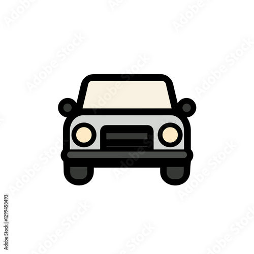 Stylish car illustration on white background, modern design