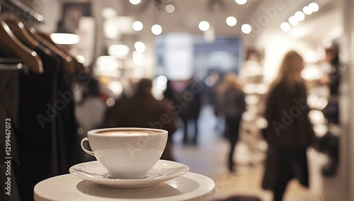 A Moment of Tranquility: Cappuccino in a Busy Boutique