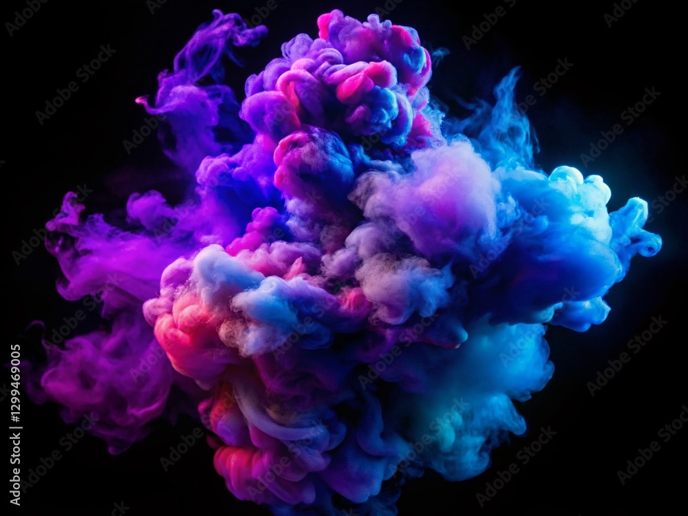 Colorful Ink Cloud in Water with Bokeh Effect - Abstract Background Colorful Ink Cloud in Water with Bokeh Effect - Abstract Background