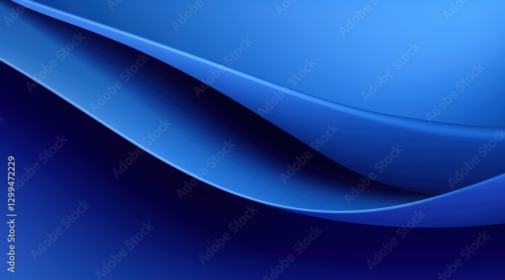 Obraz premium Abstract curves design in shades of blue for background, wallpaper, and digital use