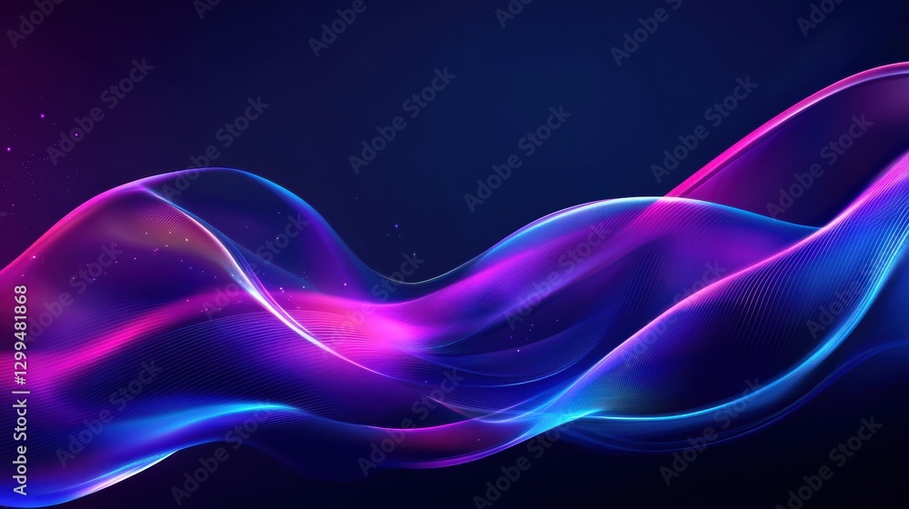Abstract Waves of Purple and Blue Abstract Waves of Purple and Blue