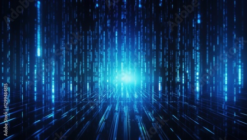Abstract data stream flowing in the digital age  possible use background