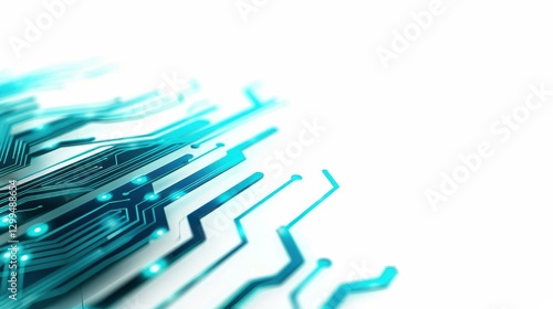 Wallpaper Mural Explore a modern abstract design featuring a blue circuit pattern on a clean white backdrop, perfect for tech themes. Torontodigital.ca