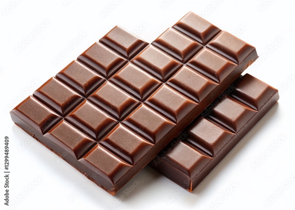 Delicious Chocolate Bars on White Background: Isolated Stock Photo Delicious Chocolate Bars on White Background: Isolated Stock Photo