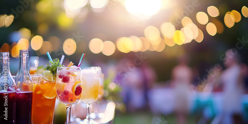 Family Enjoying Drinks and Snacks at an Outdoor Picnic with Laughter