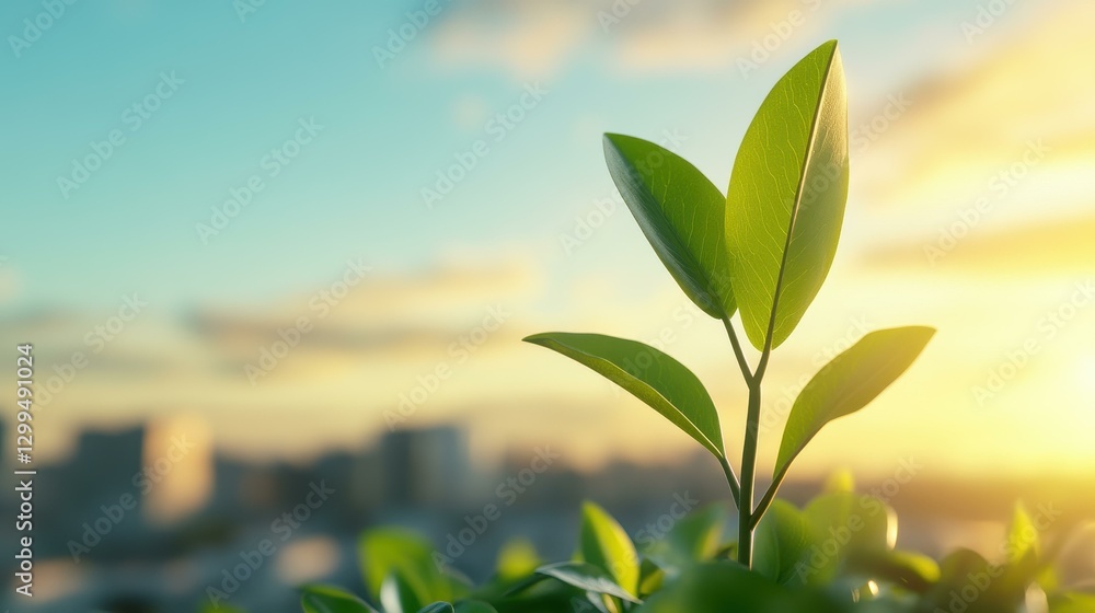 Obraz premium Explore the balance between urban growth and nature, highlighting ecofriendly practices for a sustainable future.