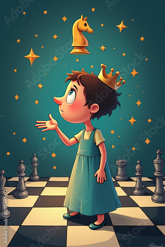 Dreaming Big: Chess Pawn's Aspirations of Becoming a Powerful Queen