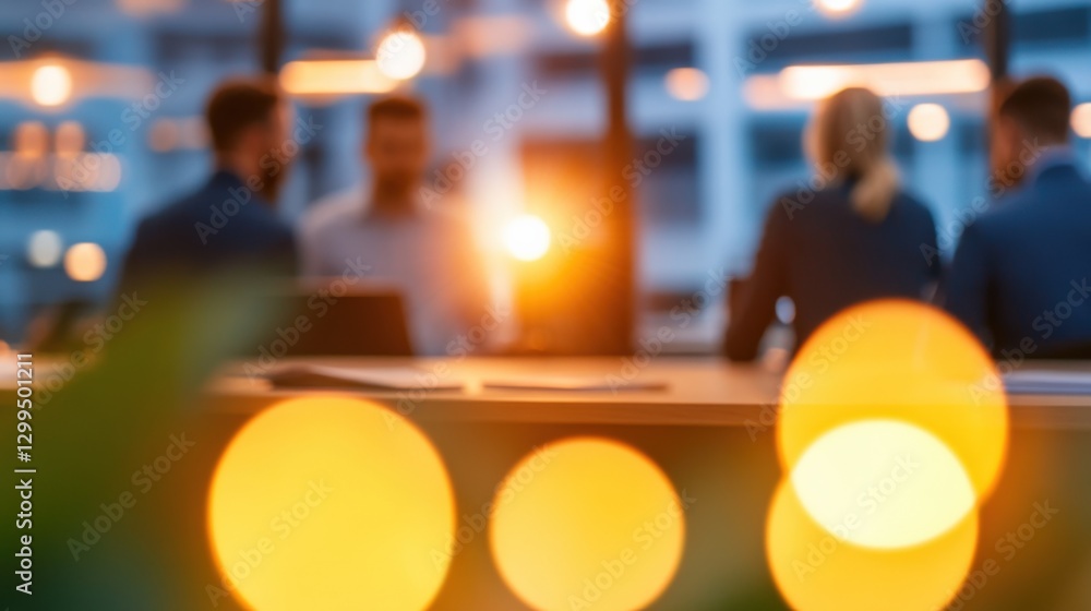 blurred business meeting in modern office blurred business meeting in modern office