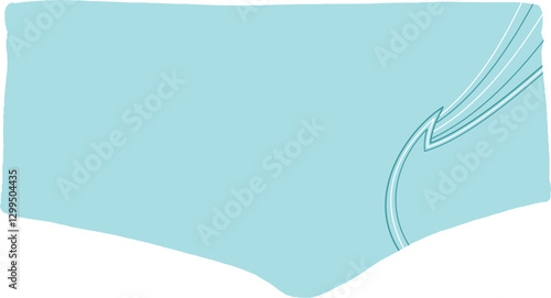 Light Blue Men's Swim Brief with Minimalist Design
