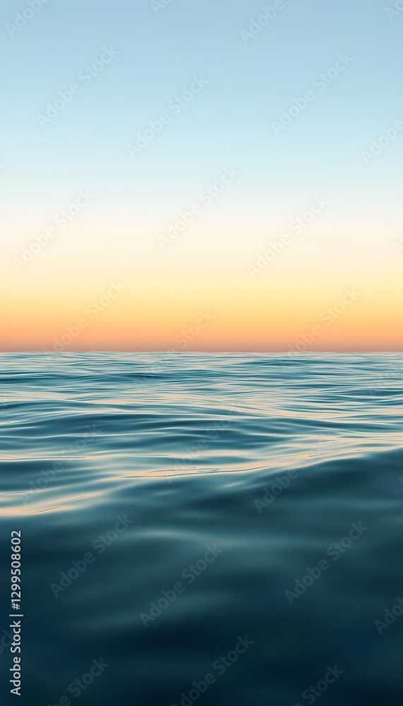 Obraz premium Calm ocean water reflecting the beautiful colors of the sky