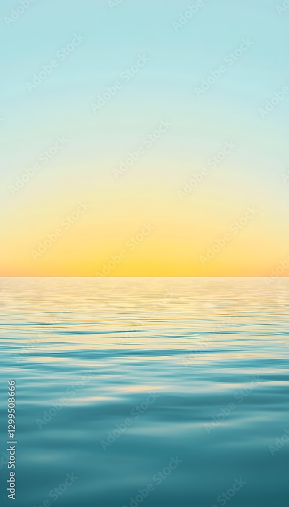Fototapeta premium A beautiful scene of a calm ocean with a colorful sky