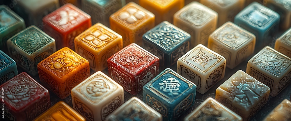 Ornate Dice Close-up Ornate Dice Close-up